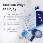 SoWell GLP-1 Protein Vanilla Powder with Whey Collagen and Digestive Enzymes for Muscle Mass, Skin, Hair, Nails and Digestion Support, 14 Stick Packs