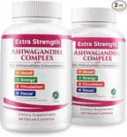 1 Body Ashwagandha Complex Supplement, Focus and Energy Support, 120 Vegan Capsules
