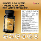 GLP-1 Support Probiotic Supplement for Weight Loss - Daily GLP1 Support with Berberine for Women to Support Metabolism Gut Wellness Boost Fat Burn - Natural Oral Probiotics