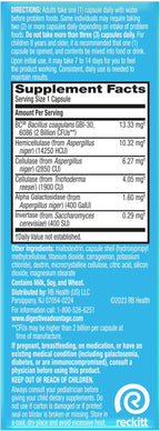 Digestive Enzyme and Probiotic Capsule- Digestive Advantage 32 Capsules, Survives 100x Better than regular 50 billion CFU, Breaks down food, helps prevent gas
