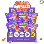 Shameless Snacks - Healthy Low Calorie Snacks, Low Carb Keto Gummies (Gluten Free) - 6 Pack OMG Peach