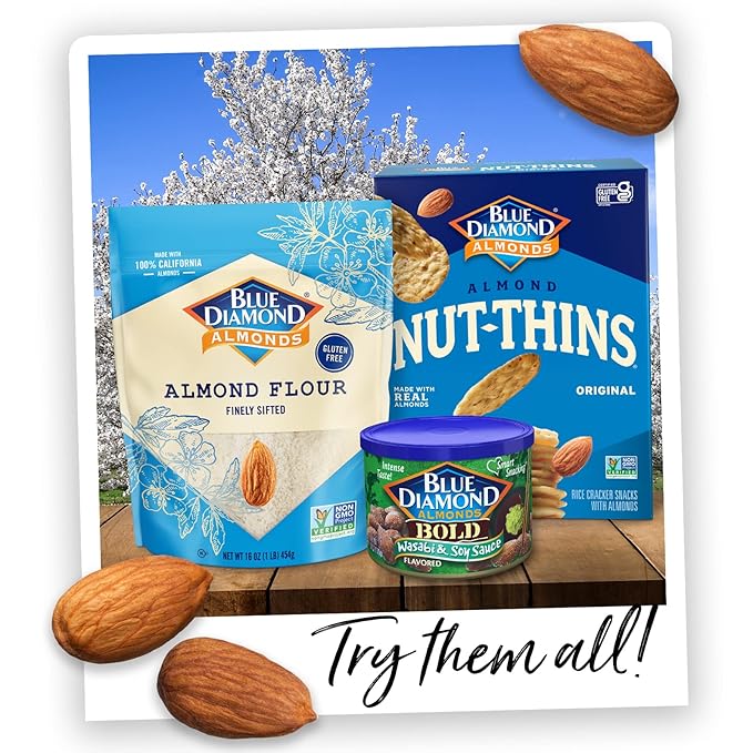 Blue Diamond Almonds, Pecan Thins Gluten Free Cracker Crisps perfect for Snacking, 4.25 oz