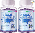 Prebiotic Fiber Gummies for Adults, 7G Extra Strength, Zero Sugar Added, 90 Pectin Based Gummies, Digestive Health & Regularity Support-Blueberry-2PACK