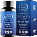 Natural Sleep Aid for Adults with Low Dose Melatonin 0.5mg – Valerian Root + L-Theanine Supplement, Chamomile | No Morning Grogginess | Non-Habit Forming, 60 Ct