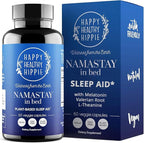 Natural Sleep Aid for Adults with Low Dose Melatonin 0.5mg – Valerian Root + L-Theanine Supplement, Chamomile | No Morning Grogginess | Non-Habit Forming, 60 Ct