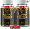 Alpha Honey Gummies, Official AlphaHoney Supplement Gummy - Maximum Strength, All Natural Formula for Energy, Stamina & Performance, Advanced Formula AlphaHoney Health Support Reviews (2 Pack)