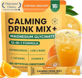 Venture Pal Calm Drink Mix, Cortisol Reducer and Sleep Aid with Magnesium Glycinate, Ashwagandha, L-Theanine,Vitamin D, Calm Magnesium Powder for Relax & Focus, No Sugar, Non GMO, Vegan & Gluten-Free