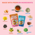 Skinny Boost Detox Tea Kit Slimming Tea for Weight, Metabolism, Energy, Bloating & Colon Cleanse – Green Tea, Herbal, Vegan, Keto, Non-GMO, Sugar-Free-4 PACK –1 Daytime (28 Bags) + 1 Evening -(14 Bags)