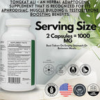 PRISTINE'S Tongkat Ali 1000mg 180 Day Supply (3 Pack) - Athletic Performance Support - Lean Mass Muscle Building Herbal Supplement for Men & Women - Vegan, Gluten Free, Non GMO