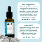 Q+A Zinc PCA Facial Serum (30ml), 99% Natural, Pore-Refining & Firming Serum with Zinc PCA and Reishi & Shiitake Mushrooms, Reduces Redness & Blemishes, Fragrance Free, Vegan & Cruelty Free Skincare