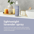 M3 Naturals Lavender Magnesium Oil Spray for Sore Muscles, Feet, Joints and Leg Cramps, Supports Restful Sleep and Post-Workout Recovery, With Chamomile Oil & Stem Cell extract, 12 fl oz