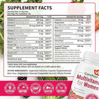 VEV Multivitamin for Women, Womens Vitamins with Vitamin A, C, D, E & B-Complex, Calcium, Magnesium, Zinc, 120 Capsules, 60-Day Supply – 12 Essential Vitamins & 6 Key Minerals for Daily Nutrition