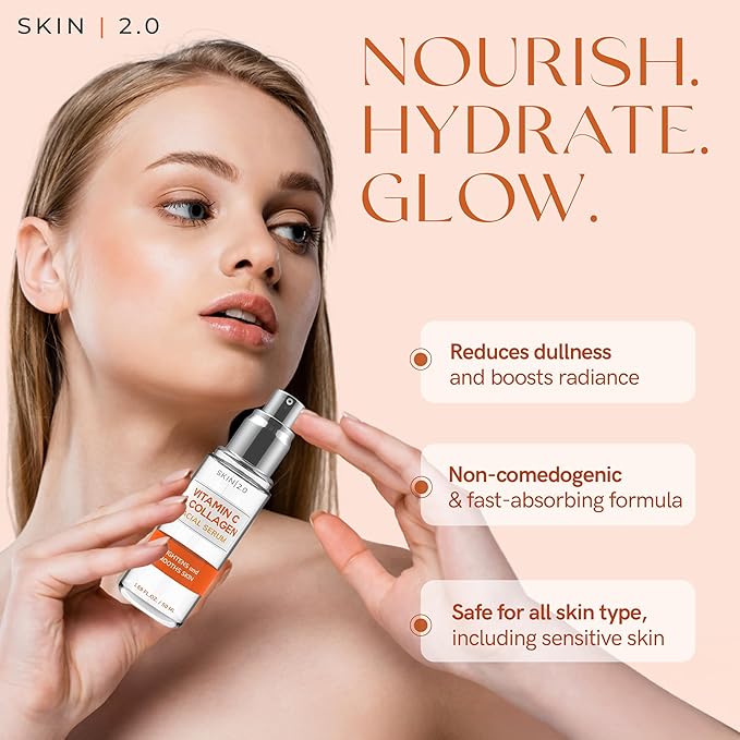 Vitamin C Serum - Dermatologist Tested, Anti-Aging & Dark Spot Remover - Brightening, Clean Beauty, Cruelty-Free, Korean Skincare for Glass Skin, All Skin Types - 1.69 Fl. oz