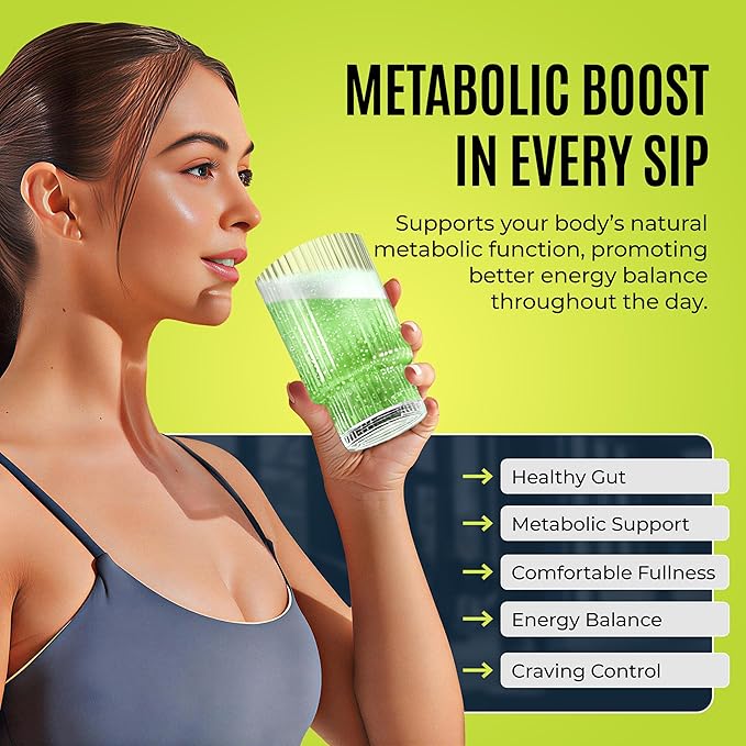 MOCKTALE-1 Metabolic GLP-1 Weight Management Supplement with Berberine & Akkermansia, Chromium, Ceylon Cinamon, Apple Cider Vinegar Lemon Mint Flavor Non-Alcoholic Cocktail 30 Packets