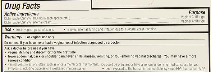 Clotrimazole 3 Day Vaginal Cream 0.74 Oz, 3 dosages