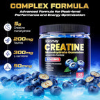 Creatine Gummies for Men & Women, 5-in-1 Complex with Taurine, L-Carnitine, Vitamin B12 & B6 Support Muscle, Strength & Recovery, 5g Creatine Monohydrate Gummies Post & Pre Workout Supplements, 120 Ct