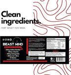 Beast Mind Extended Release Extreme Energy Pills | 400mg XR Caffeine | 600mg Ashwagandha | 200mg Lion's Mane, Increased Energy & Focus, Natural Nootropic Labs