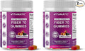 Vitamatic Prebiotic Fiber Gummies for Adults, 7G Extra Strength, Zero Sugar Added, 240 Pectin Based Gummies, Digestive Health & Regularity Support (Pack of 2)