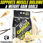 Forzagen Lean Gainer Premium Mass Builder | Mass Gainer Protein Powder for Men & Women (12 Lbs, Creamy Vanilla)