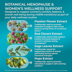 PUREHEALTH Research MenoHarmony - Herbal Menopause Supplement for Women - Female Hormone Balance for Hot Flashes & Night Sweats - with Passion Flower, Red Clover, Hops, Sage & More - 60 Capsules
