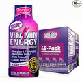 Vitamin Energy Immune+ Extra Strength Energy Shot Grape 48 Pack, 260mg Natural Caffeine, B-Vitamins, Citicoline, Green Tea, Immunity & Focus Support, Zero Sugar, Gluten-Free 1.93 fl oz