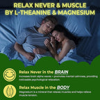 Liposomal L-Theanine 200mg Magnesium Glycinate 400mg Gummies with GABA, 5HTP, Apigenin, Vitamin B6 & D3, Ashwagandha, Lemon Balm Leaf, Melatonin Free Sleep Chewable for Relax Mood & Muscle, 2 Packs