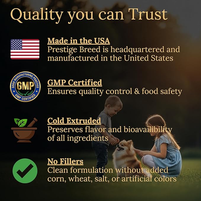 Multivitamins, Balanced Nutrition for Your Pomeranian, 90 Count, Made in the USA with Real Bacon