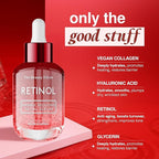 The Beauty Elixir Retinol Serum For Face - Dermatologist Tested, Anti-Aging, Fine Lines & Wrinkles & Post-Acne Marks Treatment - Clean Beauty, Cruelty-Free Korean Skin Care for All Skin Types - 1.69oz