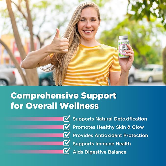 Body Deodorizing Supplement - Odor Eliminator & Internal Deodorant Pills for Fresh Breath Skin Health & Detox - Full Body Deodorizer Capsules with Chlorophyll Complex Vitamins