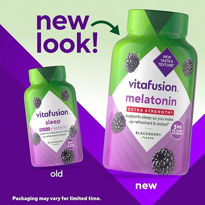 Vitafusion Extra Strength Melatonin Gummy Vitamins, 5mg, 120 ct Gummies