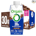 Orgain 30g High Protein Shake, Dairy Isolate Milk Protein, Chocolate Fudge, 5g BCAAs, 1g Sugar Per Serving, Meal Replacement, Ready to Drink, Keto Friendly, Gluten-Free 11 Fl Oz (Pack of 12)