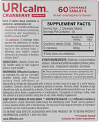 Uricalm Cranberry,Daily Dietary Supplement Chewable with D-Mannose,Berry,60 Count (Pack of 2)