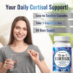 Cortisol Detox Supplement Men Women - Reduce Lower Cortisol High Cortisol Reducer Blocker Control - Supports Stress Mood Rest Adrenal Calm Relax with Ashwagandha L-Theanine Magnesium