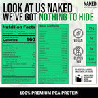 NAKED Pea - Double Chocolate Protein from US & Canadian Farms, Organic Cocoa, Organic Coconut Sugar - No GMO, No Soy, and Gluten Free, Aid Growth and Recovery - 21 Servings