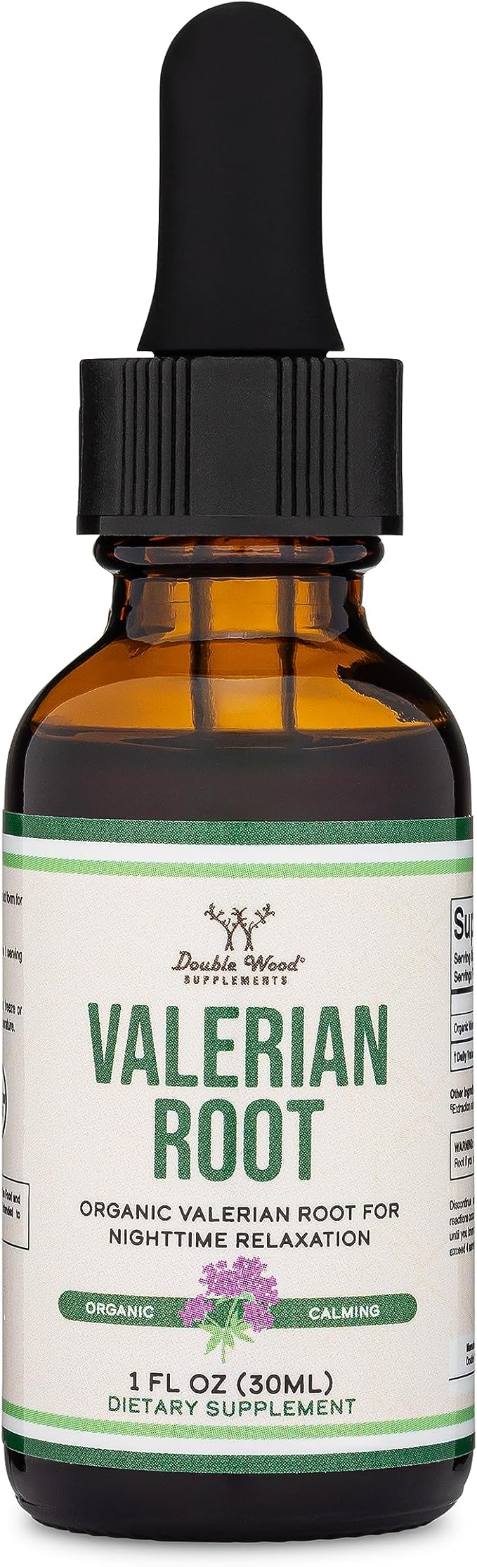 Valerian Root Drops for Sleep - Organic Valerian Root Tincture Extract 168mg - 1 FL OZ, 30 Servings (Better Absorbed Than Capsules, Enhances Valerian Root Tea) for Relaxation and Calm by Double Wood