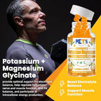 Potassium Magnesium Gummies - High Absorption Magnesium Glycinate & Potassium Citrate Plus Omega 3, B6, D3, K2 & Calcium - Chewable Gummy for Leg Cramps, Immunity & Energy Orange 120 Gummies