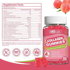 Collagen Gummies for Women & Men - Hydrolyzed Collagen Peptides Type I II III V X | 60 Cts with Biotin, Hyaluronic Acid & Vitamins C D B12 A E | Boost Skin Hair Nails, Bone, Digestive & Immune Health