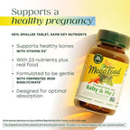 MegaFood Baby & Me 2 Prenatal Multi Minis - Prenatal Vitamins for Women with Choline & Methyl Folate - Gluten-Free, Vegetarian, Pre Natal Multivitamin for Women – 120 Minis Tablets, 30 Servings