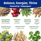 1 Body Ashwagandha Complex Supplement, Focus and Energy Support, 120 Vegan Capsules