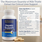 Rx Vitamins Hepato Support for Dogs & Cats - Liver Support Supplement with Milk Thistle for Dogs and Cats - Hepatic Dog Supplement Enriched with Vitamin B Complex - 180 Capsules