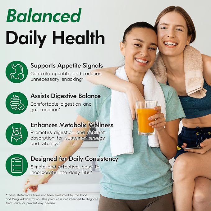 GLP-1 Supplement for Women and Men, Hunger & Metabolism Support - Support GLP1 Naturally, with Prebiotic & Probiotic Blend