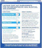 Lactaid Fast Act Lactose Intolerance Relief Chewables with Natural Lactase Enzyme to Prevent Gas, Bloating & Diarrhea Due to Lactose Sensitivity, On-The-Go, Vanilla Twist Flavor, 32 x 1 ct