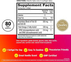 Megared Omega-3 Fish Oil + High Absorption Krill Oil 500mg Softgels, MegaRed Advanced 4in1 (80 count in a bottle) Concentrated Omega-3 Fish & Krill Oil Supplement