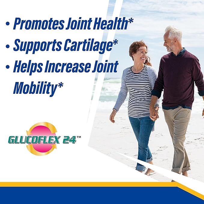 Glucoflex Glucosamine & Chondroitin Sulfate with MSM, 24 Hour Joint Support, Healthy Bones, Supports Healthy Mobility, 30 Servings, 120 Count