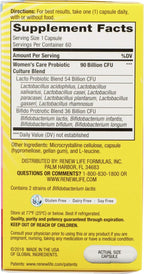 Renew Life Women's Probiotic Capsules, Supports pH Balance for Women, Vaginal, Urinary, Digestive and Immune Health, L. Rhamnosus GG, Dairy, Soy and Gluten-Free, 90 Billion CFU - 60 Ct