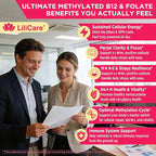 Methyl B12 5000mcg & L-Methylfolate Gummies for Women Men - Active 5-MTHF & Methylted B-Complex Multivitamin Supplement + B6, Choline,TMG for Cellular Energy, Cognition, Methylation, MTHFR Gene, 60Cts