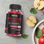 ORPHIC NUTRITION Apple Cider Vinegar Gummies - 1000mg - ACV Weight Loss Gummies - Supports Digestion, Detox & Cleansing - VIT B12, Beetroot - Gomitas de Vinagre de Manzana (60 pcs)