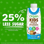 Orgain Organic Kids Nutritional Vegan Protein Shake, Chocolate - Healthy Kids Snacks, 8g Plant Protein, 23 Vitamins & Minerals, 3g Fiber, No Dairy & Soy, Non-GMO, 8 Fl Oz (12 Pack) Package May Vary