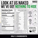 NAKED Whey Chocolate Protein Powder - Only 3 Ingredients - Grass Fed Whey Protein Powder, Organic Chocolate and Organic Coconut Sugar, NSF Certified, No GMO, No Soy, and Gluten Free - 24 Servings