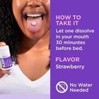 OLLY Sleep Fast Dissolves, 3mg Melatonin, Lemon Balm, Strawberry Flavor, 30 Day Supply - 30 Count